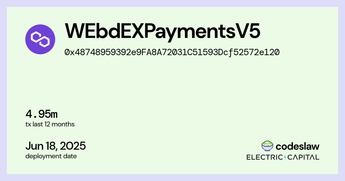 WEbdEXPaymentsV5 | Polygon - codeslaw